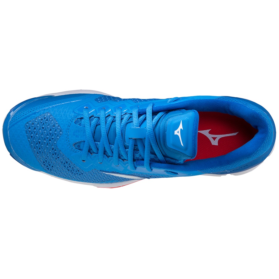 Blue / Red Women's Mizuno Wave Stealth V Handball Shoes | Philippines-784910