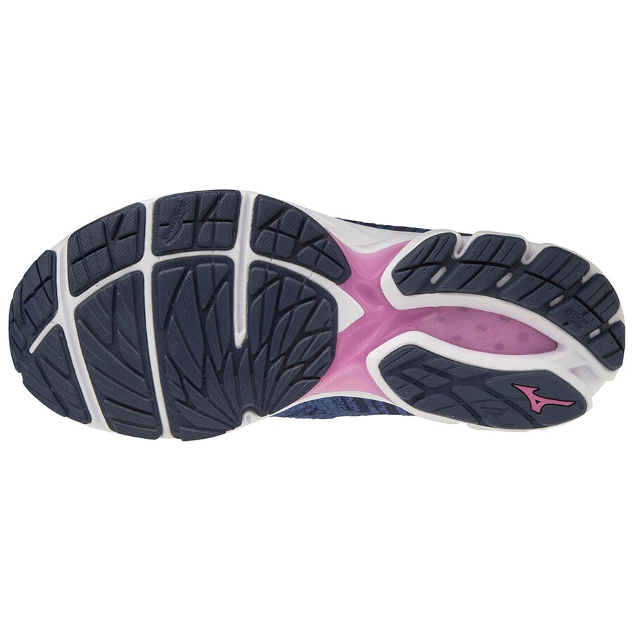 Blue / Rose Women's Mizuno Wave Rider Waveknit3 Running Shoes | Philippines-736918