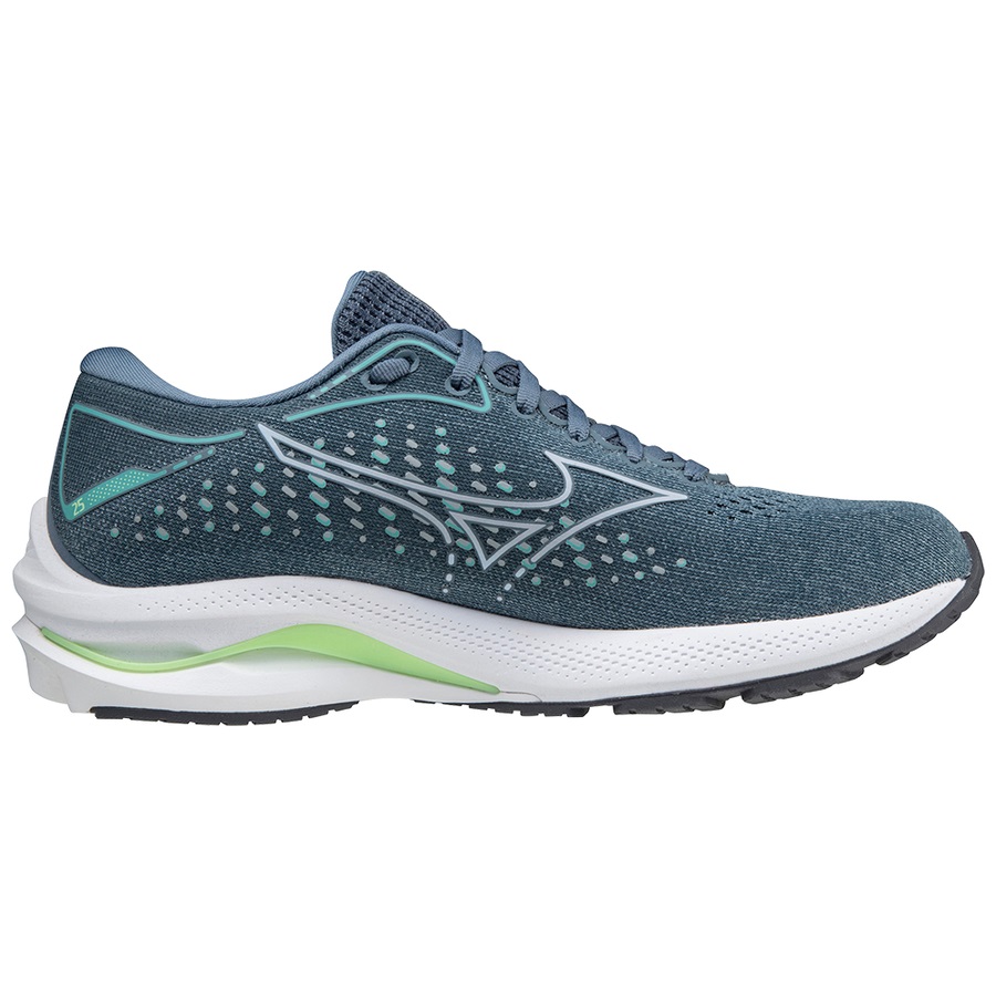 Blue / Turquoise Women's Mizuno Wave Rider 25 Running Shoes | Philippines-325168