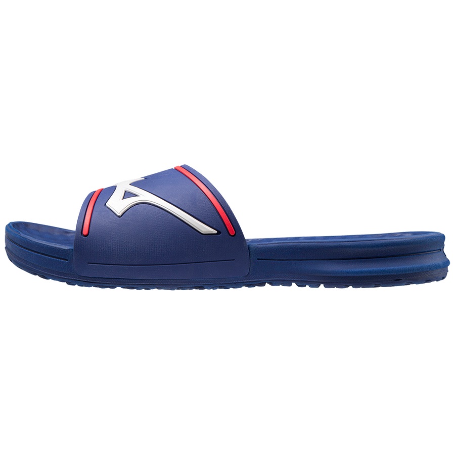 Blue / White / Pink Men's Mizuno Relax Slide 2 Sliders | Philippines-291758