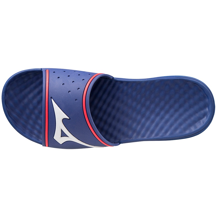 Blue / White / Pink Men\'s Mizuno Relax Slide 2 Sliders | Philippines-291758