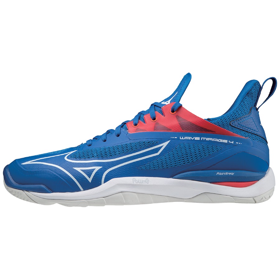 Blue / White / Red Men\'s Mizuno Wave Mirage 4 Handball Shoes | Philippines-426391