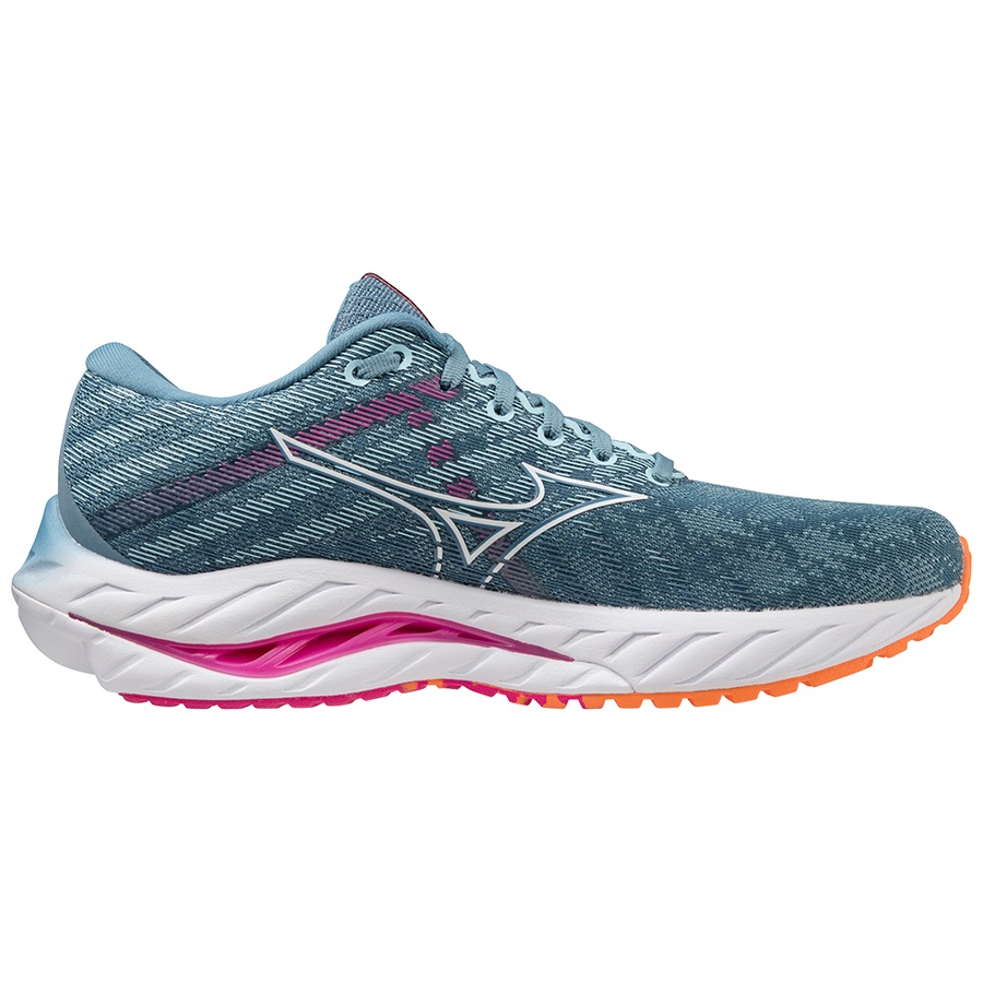 Blue / White Women's Mizuno Wave Inspire 19 Running Shoes | Philippines-417963