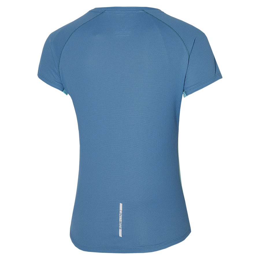 Blue Women's Mizuno Dryaeroflow Tee | Philippines-087463