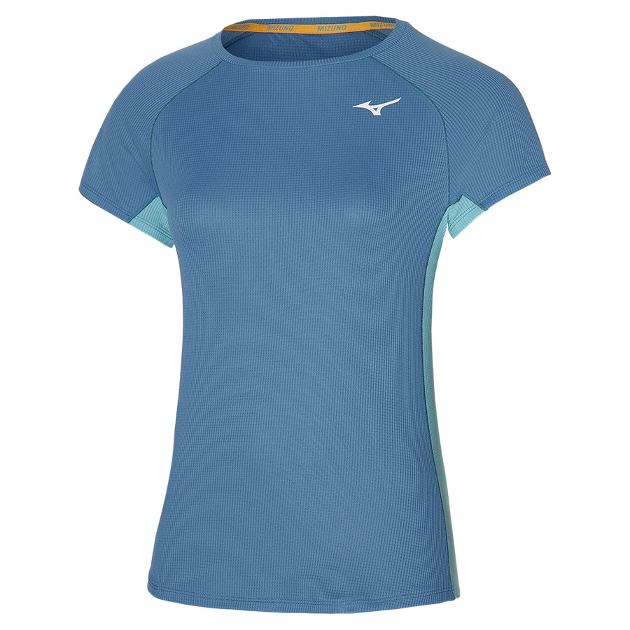 Blue Women\'s Mizuno Dryaeroflow Tee | Philippines-087463