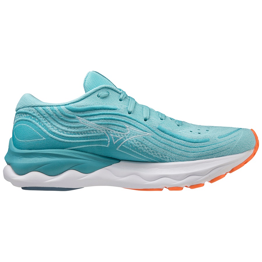 Brown / White / Light Orange Women's Mizuno WAVE SKYRISE 4 Running Shoes | Philippines-285671