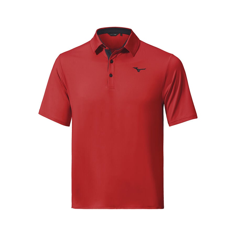 Burgundy Men\'s Mizuno QD Comp Polo Tops | Philippines-190638