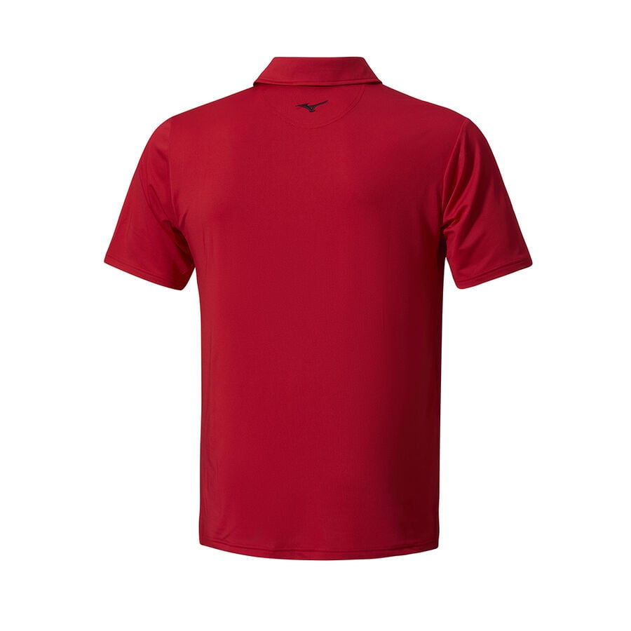 Burgundy Men's Mizuno QD Elite Stripe Polo Tops | Philippines-537649