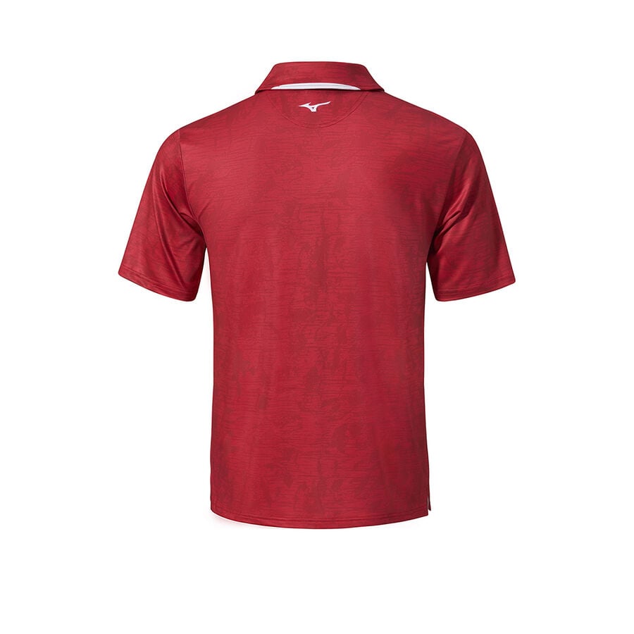 Burgundy Men's Mizuno QD Hazard Polo Tops | Philippines-752163