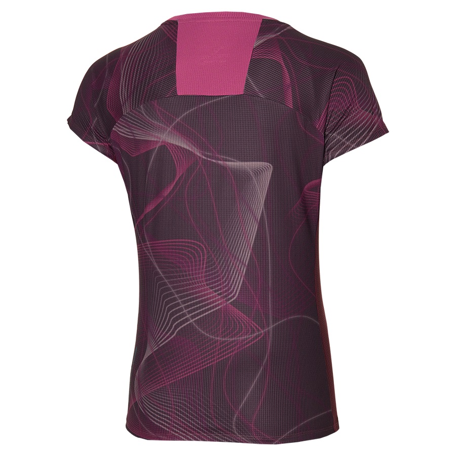 Burgundy Women's Mizuno Aero Tee | Philippines-867314