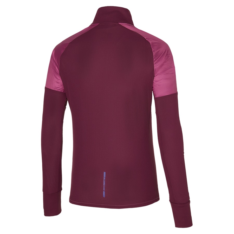 Burgundy Women's Mizuno Hybrid Ls Tee | Philippines-128743