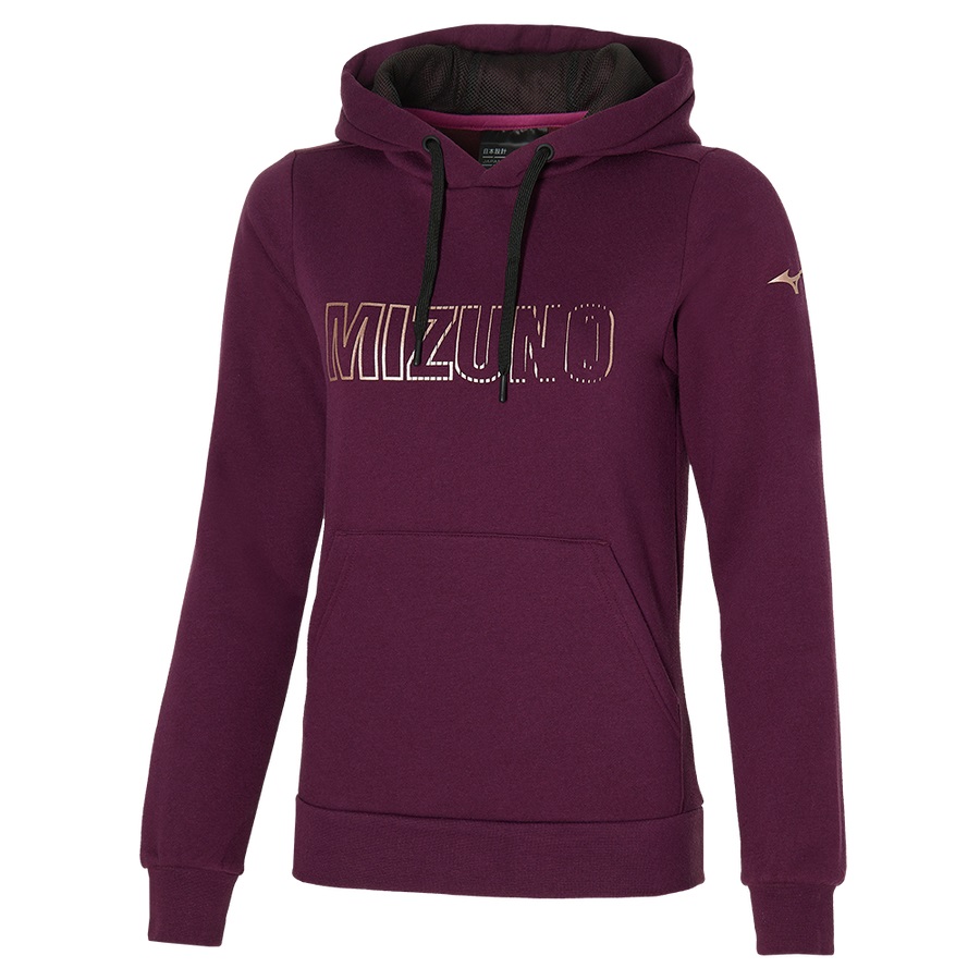 Burgundy Women\'s Mizuno Mizuno Hoodie | Philippines-631205