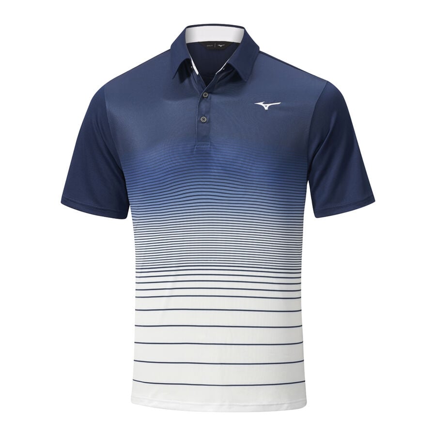 Deep Navy Men\'s Mizuno Quick Dry Mirage Polo Tops | Philippines-534798