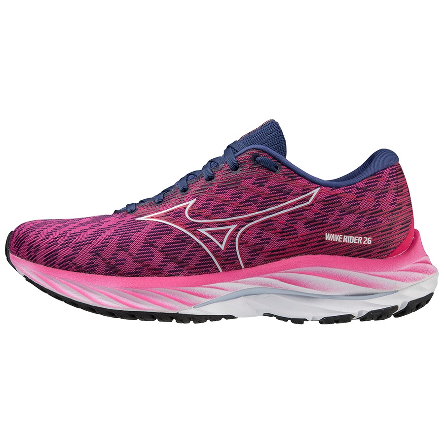 Fuchsia / Blue Women\'s Mizuno Wave Rider 26 Running Shoes | Philippines-819374