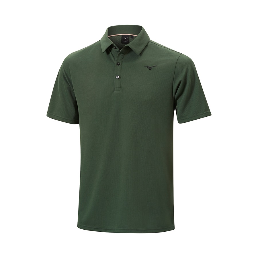 Green Men\'s Mizuno BT Winter Polo Tops | Philippines-376820