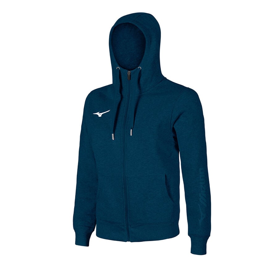 Green Men\'s Mizuno Sweat FZ Hoodie | Philippines-976102