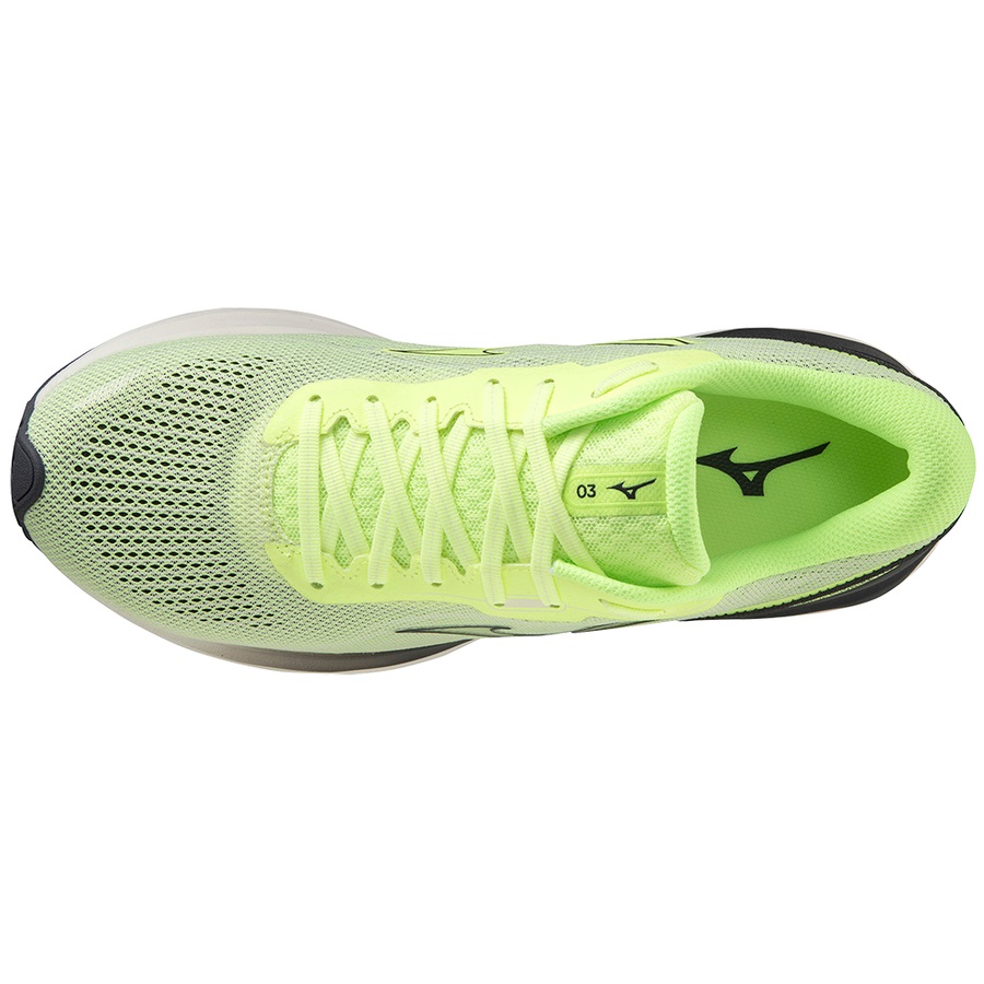 Green Men's Mizuno Wave Skyrise 3 Running Shoes | Philippines-725863