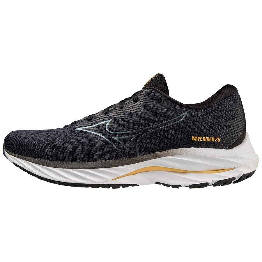 Grey / Gold Men\'s Mizuno Wave Rider 26 Running Shoes | Philippines-791634