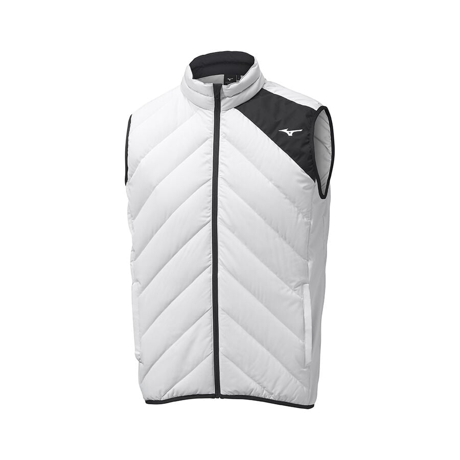 Grey Men\'s Mizuno Breath Thermo Move Down Gilet Jackets | Philippines-315798