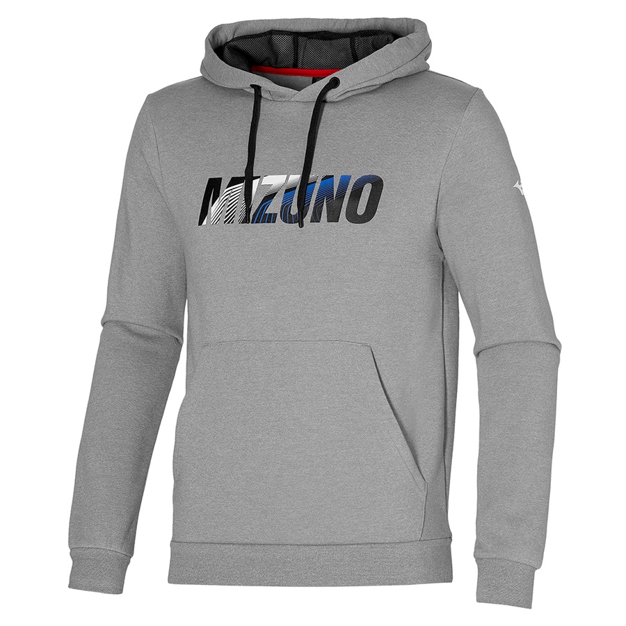 Grey Men\'s Mizuno Mizuno Hoodie | Philippines-625473