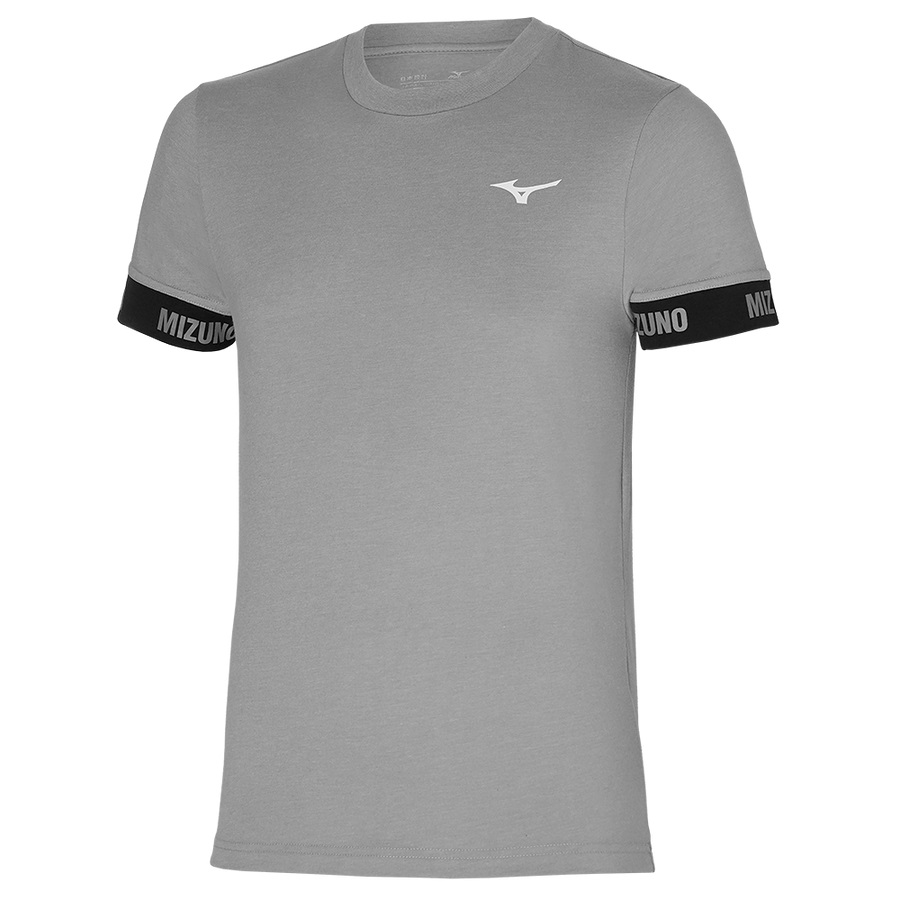 Grey Men\'s Mizuno Mizuno Tee | Philippines-764802