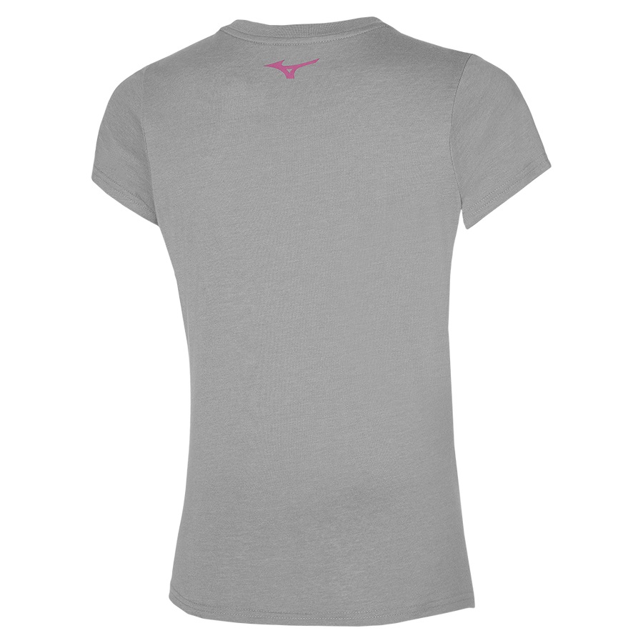 Grey Women's Mizuno Rb Logo Tee | Philippines-891732