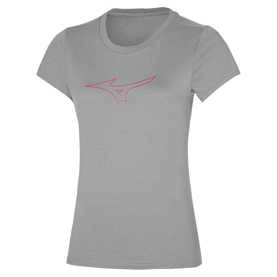 Grey Women\'s Mizuno Rb Logo Tee | Philippines-891732