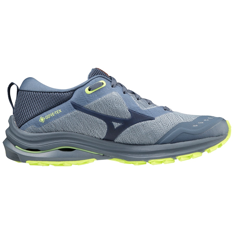 Indigo / Indigo / Light Green Women's Mizuno Wave Rider GTX Trail Running Shoes | Philippines-260843