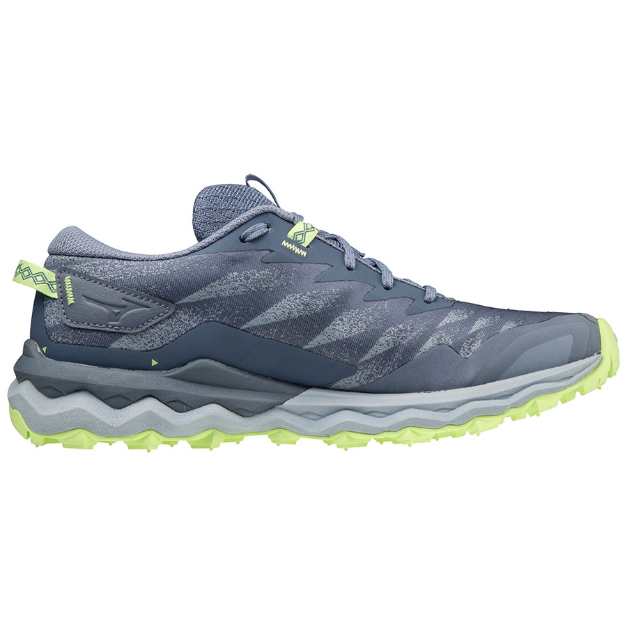 Indigo / Light Green Women's Mizuno Wave Daichi 7 Trail Running Shoes | Philippines-085317