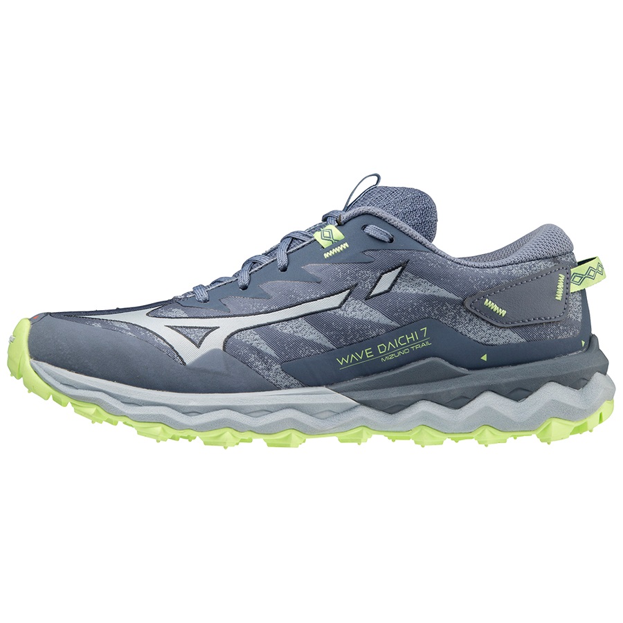 Indigo / Light Green Women\'s Mizuno Wave Daichi 7 Trail Running Shoes | Philippines-085317