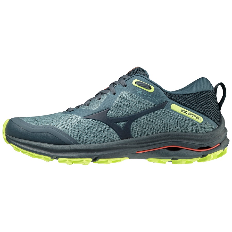 Light Green Men\'s Mizuno Wave Rider GTX Trail Running Shoes | Philippines-253861