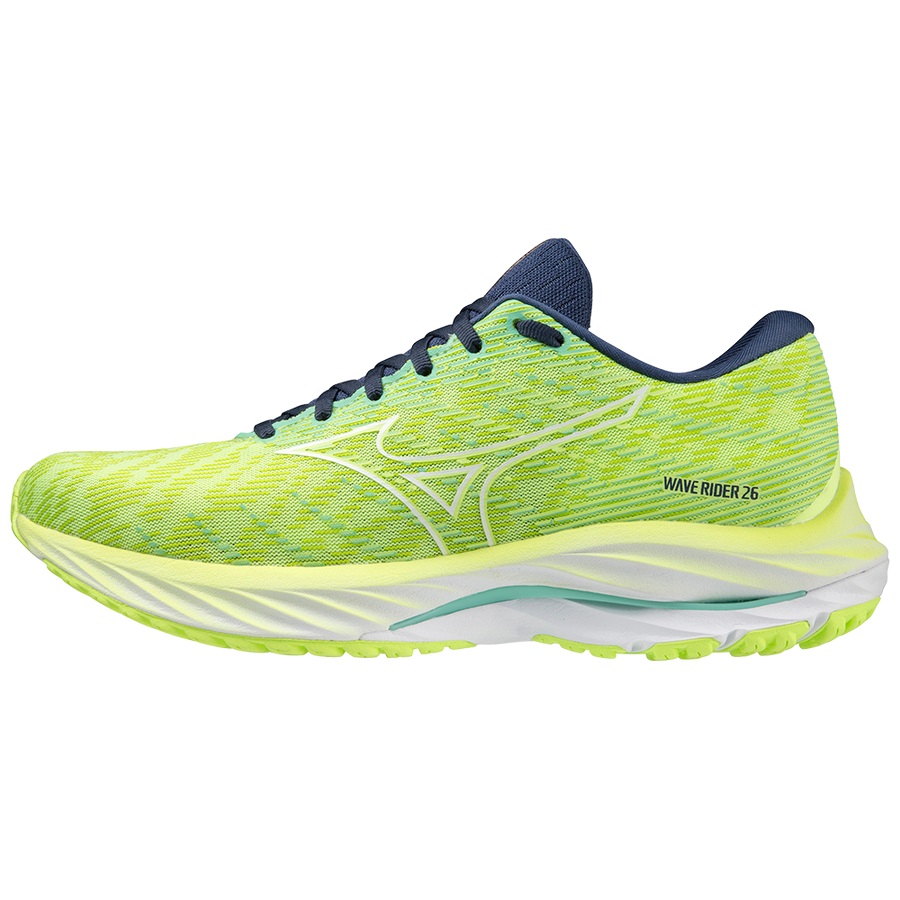 Light Green / White Women\'s Mizuno Wave Rider 26 Running Shoes | Philippines-013879