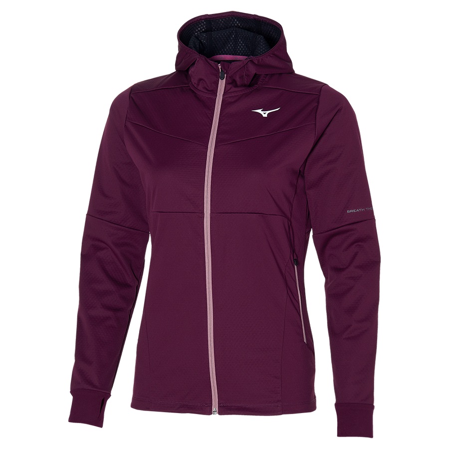 Maroon Women\'s Mizuno Bt Jk Jackets | Philippines-360821