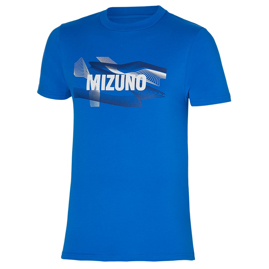 Navy Men\'s Mizuno Graphic Tee | Philippines-496753