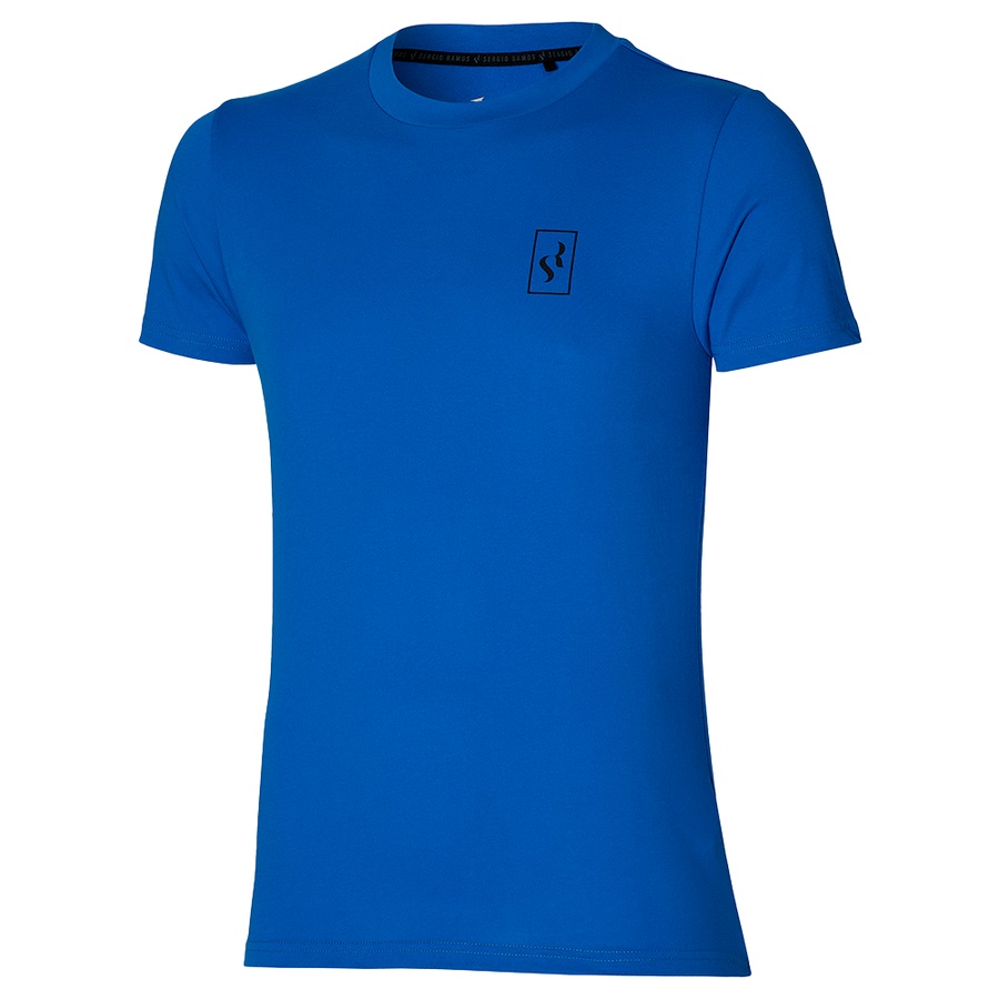 Navy Men\'s Mizuno Tee SR Tee | Philippines-140836