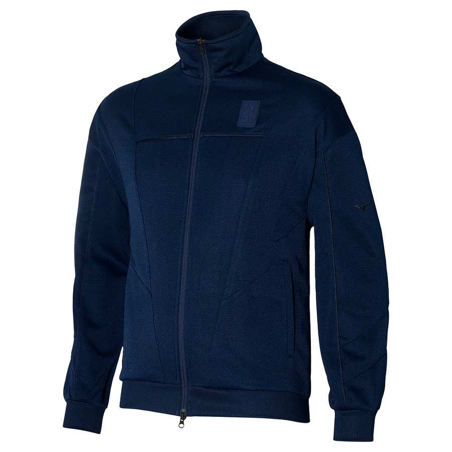 Navy Men\'s Mizuno Track SR Jackets | Philippines-204865