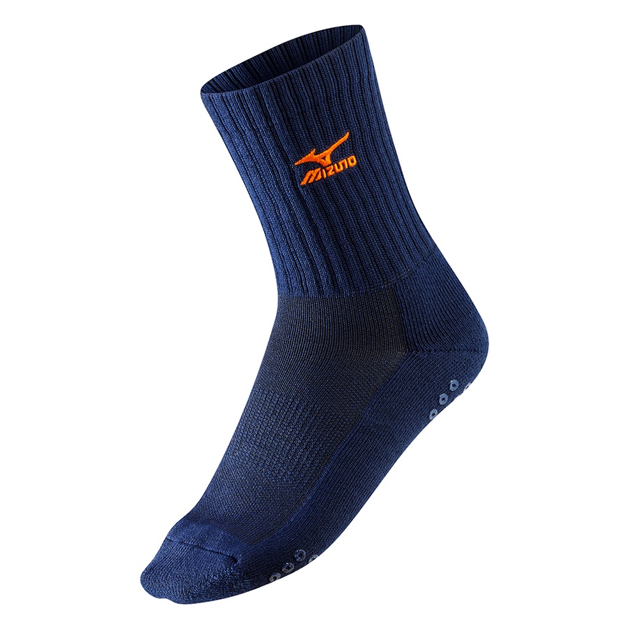 Navy Men\'s Mizuno Volleyball Medium Sports Socks | Philippines-317569