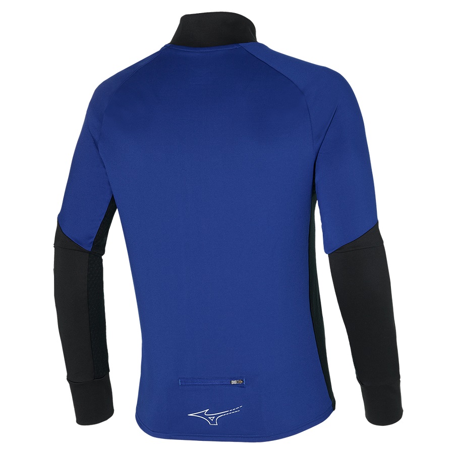 Navy Men's Mizuno Warmalite Hz Tops | Philippines-690475