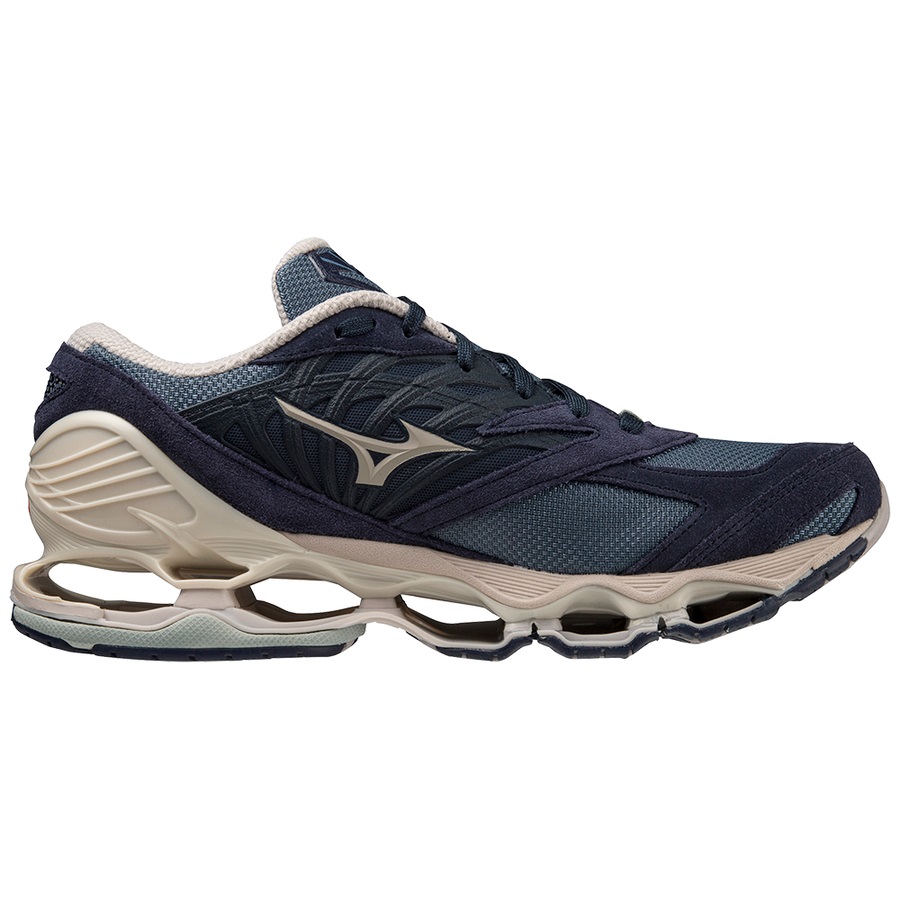 Navy Men's Mizuno Wave Prophecy LS Sneakers | Philippines-316750