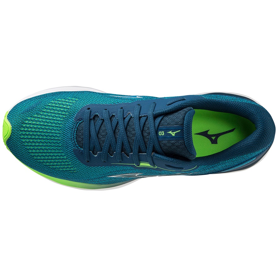 Peacock Men's Mizuno Wave Skyrise 3 Running Shoes | Philippines-045716