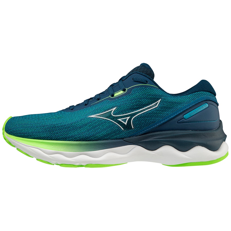 Peacock Men\'s Mizuno Wave Skyrise 3 Running Shoes | Philippines-045716