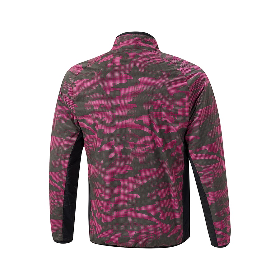 Pink Men's Mizuno Winter Stretch Full Zip Tops | Philippines-017823