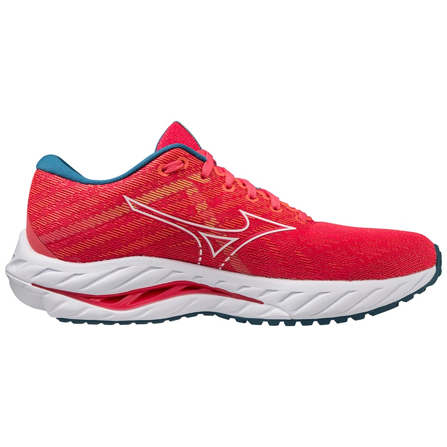 Pink / White / Blue Women's Mizuno Wave Inspire 19 Running Shoes | Philippines-375619