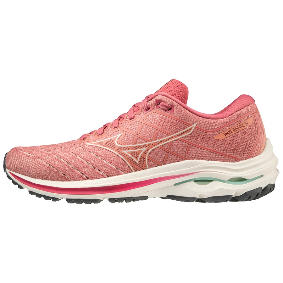 Pink Women\'s Mizuno Wave Inspire 18 Running Shoes | Philippines-403597