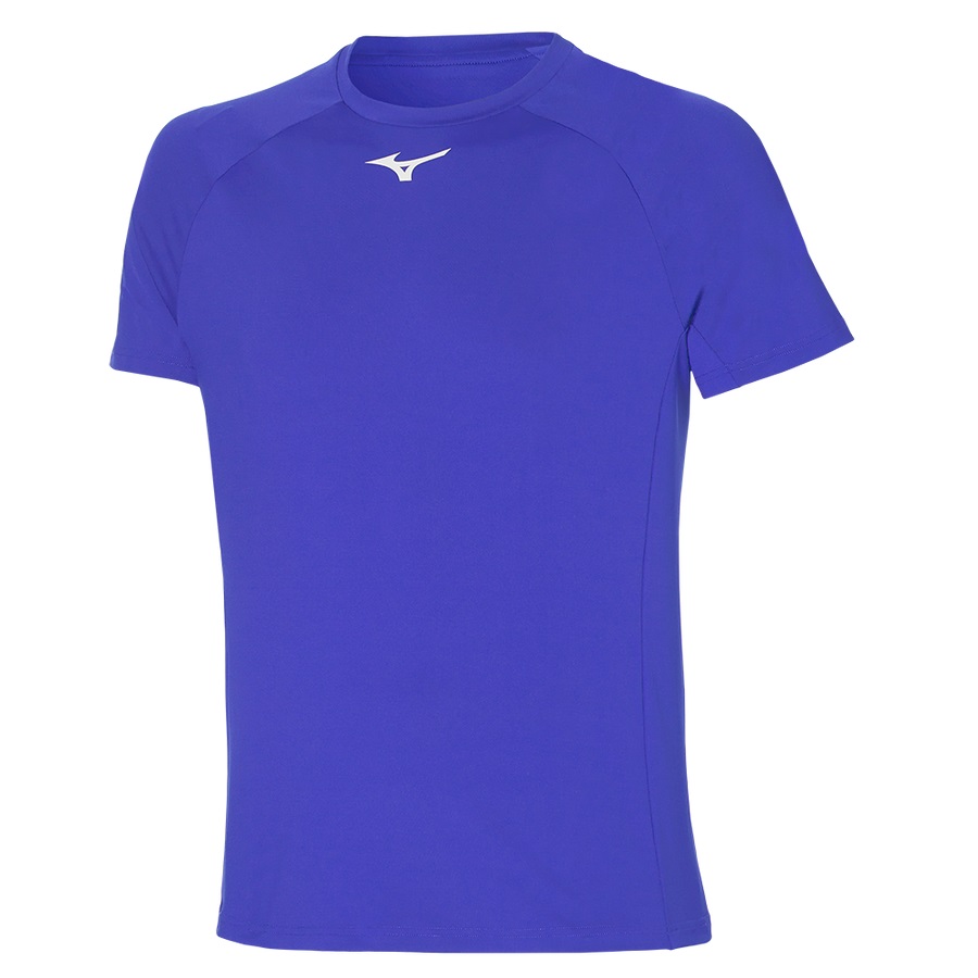 Purple Blue Men\'s Mizuno Tee | Philippines-863702