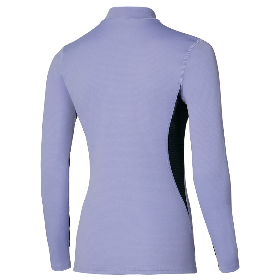 Purple Women's Mizuno Mid Weight High Neck Tops | Philippines-513870