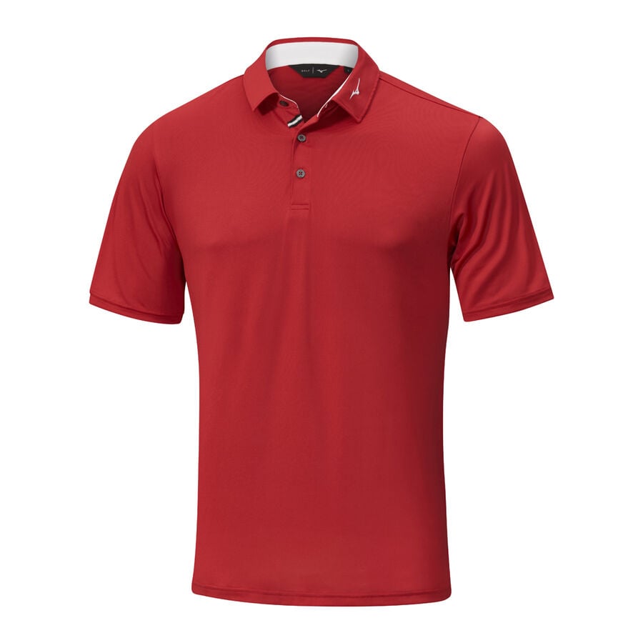 Red Men\'s Mizuno Move Tech Quick Dry Polo Tops | Philippines-235749