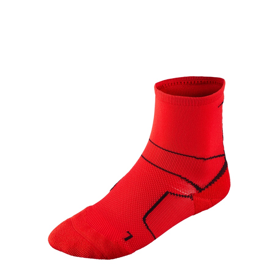 Red Women\'s Mizuno ER Trail Sports Socks | Philippines-684295