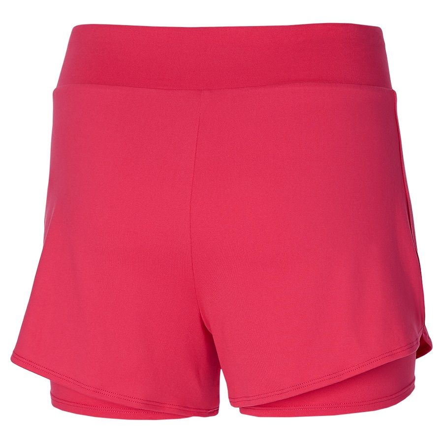 Red Women's Mizuno Flex Shorts | Philippines-675091