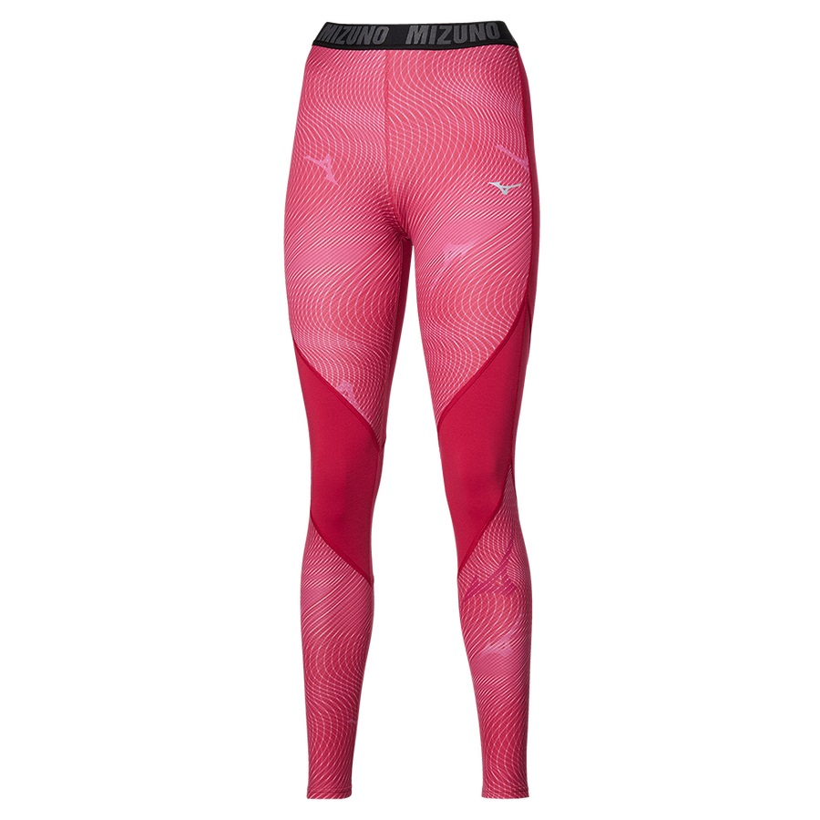 Rose Red Women\'s Mizuno Virtual Body G3 Long Tights | Philippines-164275